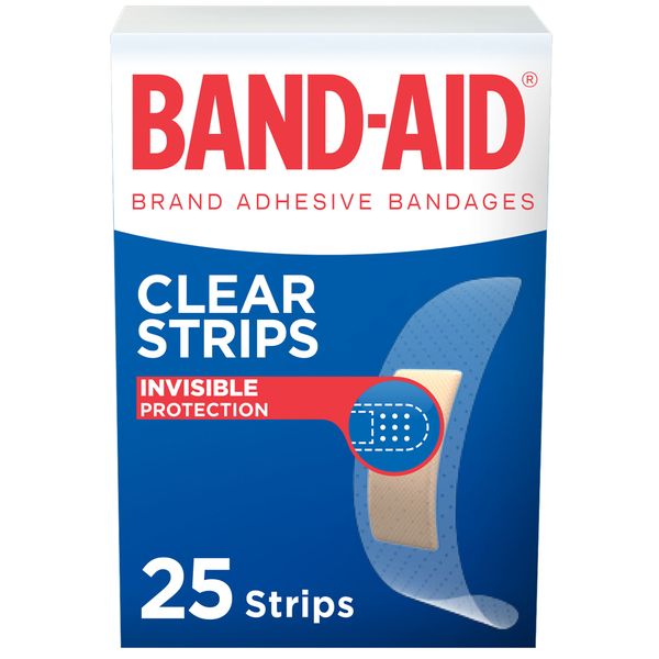 Band-Aid Clear Strips Invisible Protection Pack of 25 strips