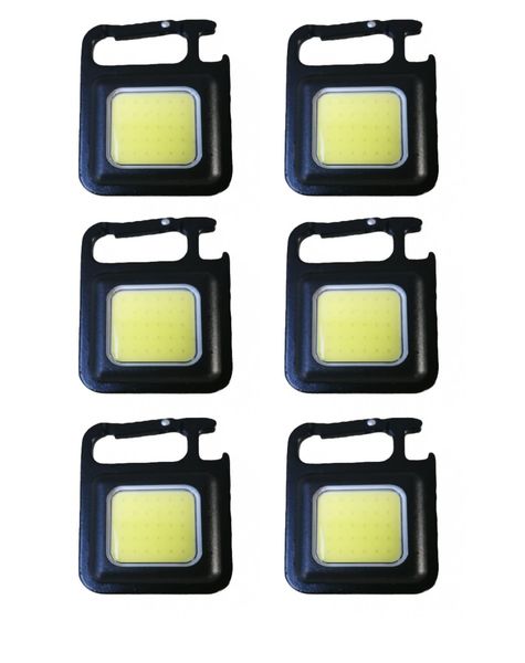 Cob Keychain Torch Rechargeable Set Of 6 - Mini