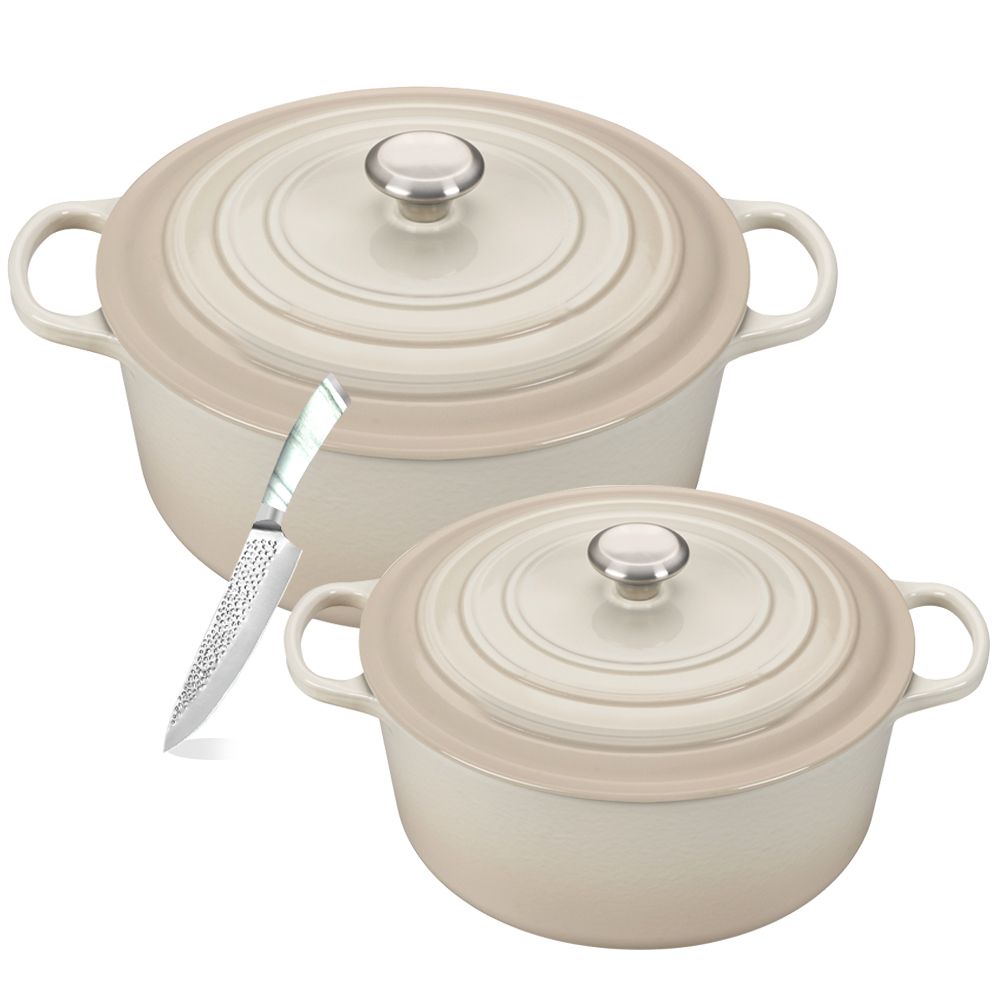 Enameled Cast Iron Signature Casserole Pots Set Combo - Set of 3 | Shop ...