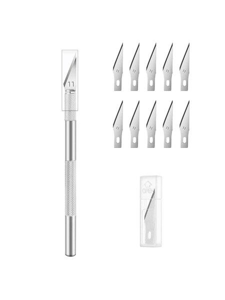 Mihuis Metal Scalpel Engraving Craft Knife with 10 Spare Blades