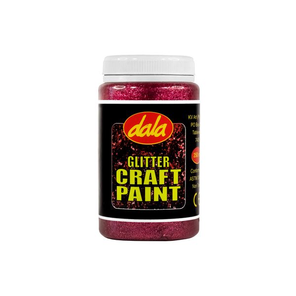 Craft Paint Glitter Fuchsia 250ml