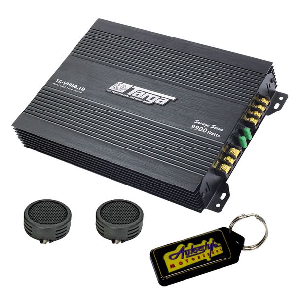 Targa 9900W Savage Series Monoblock Amplifier &amp; Evo Tweeters &amp; Key Holder