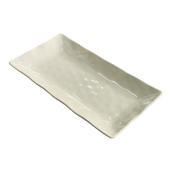 2 Piece Platter Hammered Porcelain - 30x16x3 cm