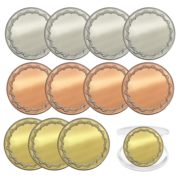 Blank Challenge-Coin W/Protection Box Engravable Blank Brass Coins