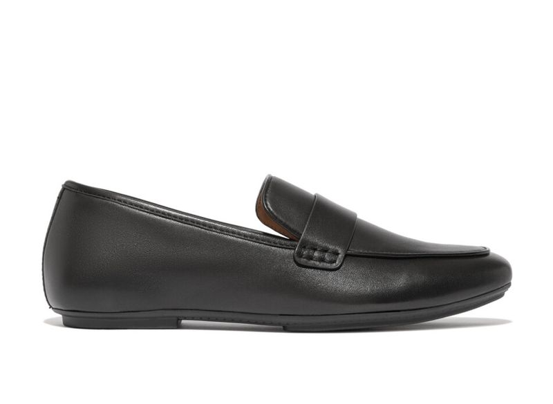 FitFlop Delicato Soft Leather Loafers Black
