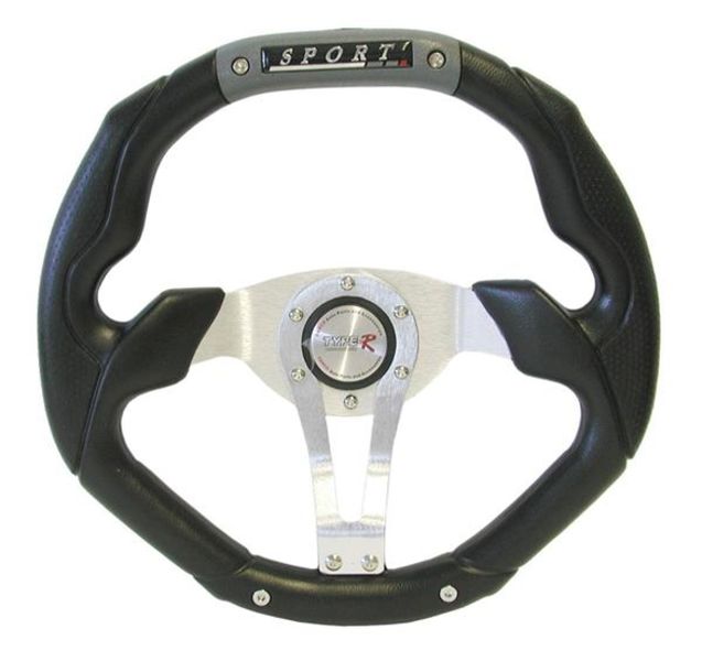350mm PVC Steering Wheel. Grey