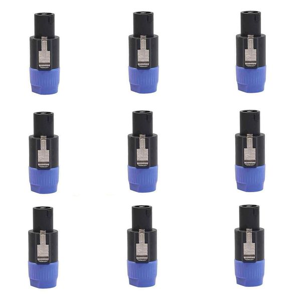 20Pcs 4-Pole 4Pin NL4FC Connector Ohm Plug Speaker Blue