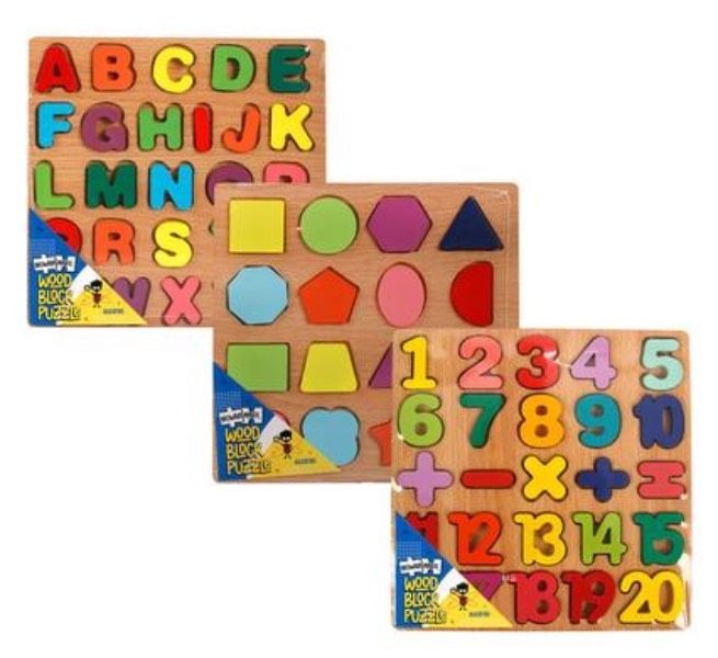3 Educational Fun Wooden Eco Puzzles