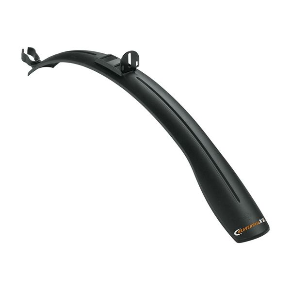SKS XL Rear Mudguard for Bikes: Snap-On All Road BEAVERTAIL XL Rear Black