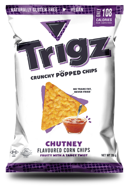 Trigz Chutney Crunchy Popped Chips (16 x 85g)