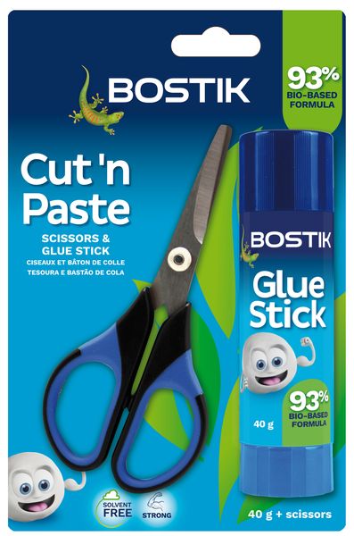 Bostik Cut 'n Paste - 40g + Scissors