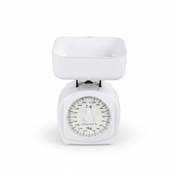 Retro White 2kg Analog Kitchen Scale