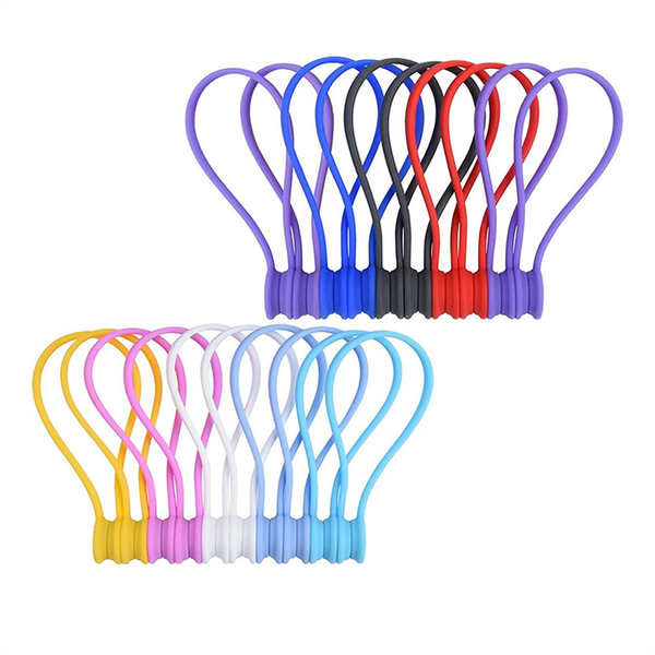 20 Pcs Magnetic Holder Cable Ties 7 48 Inch Management Cable Clips