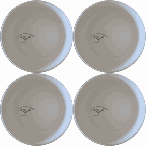 African Sunset Savanna Acacia Tree Bowl Set of 4 - Range 1