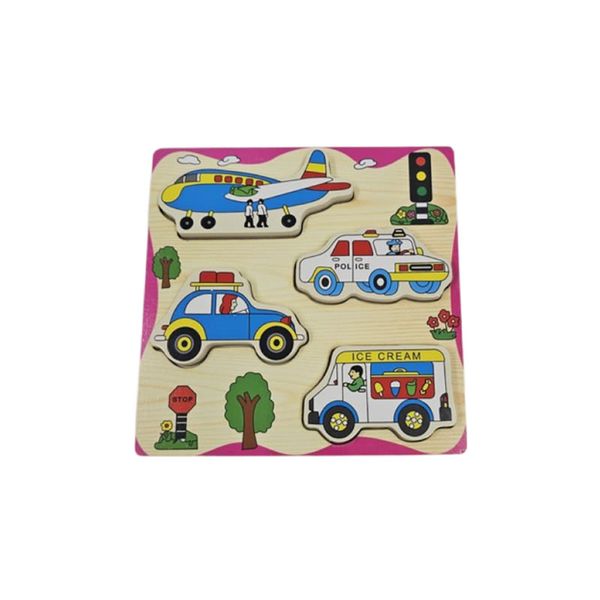 4-in-1 Wooden Transport Theme Puzzle F41-71-25