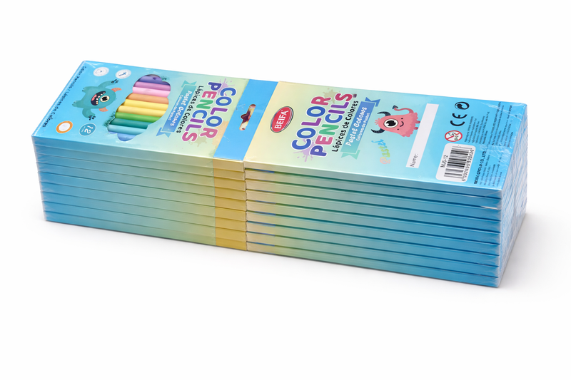 Colour Pencils Set - 12 x 12 Coloring Pencils-12 Pencils Per Box-144 Pcs