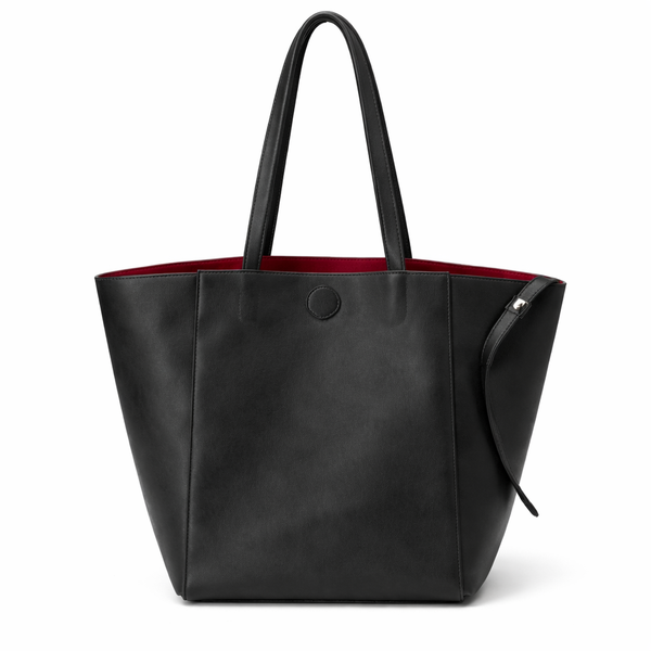 Large PU Leather Tote Handbag - Minimalist Shoulder Bag for Women