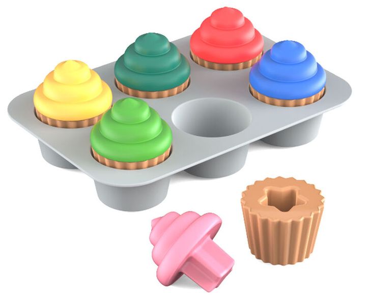 Bright Starts Sort &amp; Sweet Cupcakes Baby Shape &amp; Colour Sorting Toy
