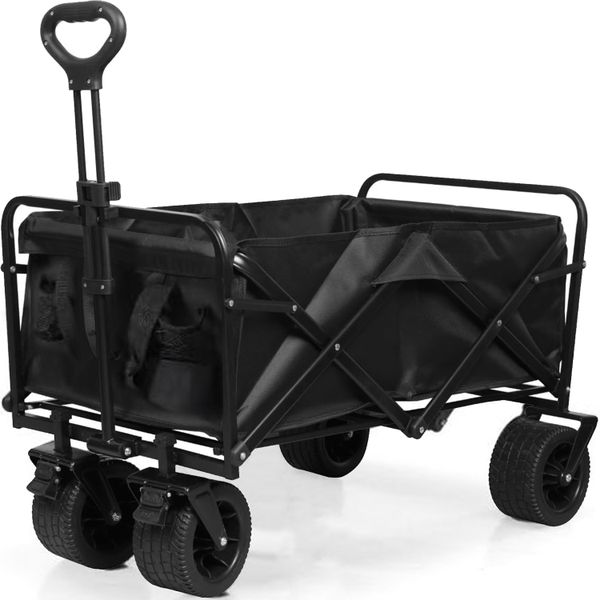 Camping Trolley Wagon Outdoor Storage Cart Folding Picnic Shopping Car