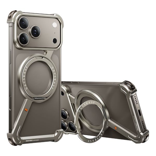 Metal Aluminum Z Frame Case Compatible with iPhone 17 Pro Max (Black)