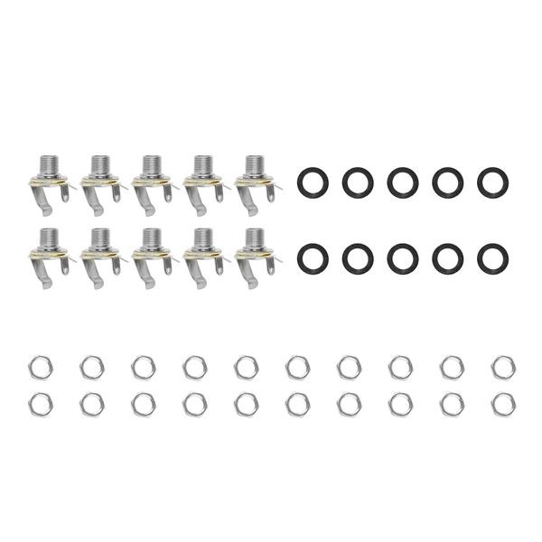 10 Set 6.35mm Metal Guitar Jacks