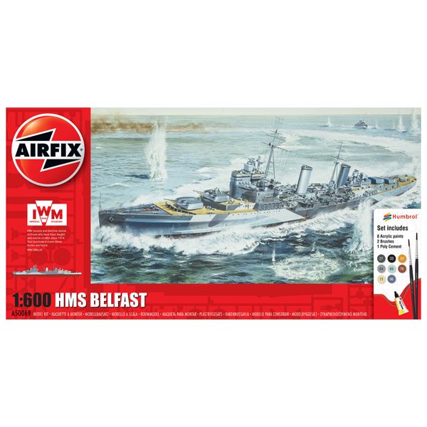 Airfix Scale Model Kit HMS Belfast Starter Set | Buy Online in South ...