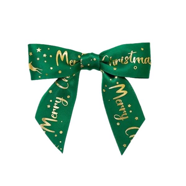 Christmas Bows Tree Topper,(Green, 20pcs)