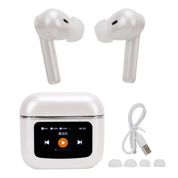White IPX6 Translator Earbuds 137 Languages