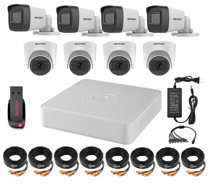 Hikvision 8 Channel 1080P 2MP DIY CCTV Kit - New Model
