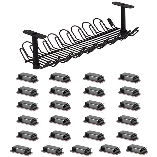 Home Office Cable Organisers &amp; Wifi Modem Storage Rack Set of 26(72cm)