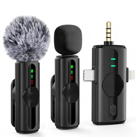 Mic for YouTube Wireless, 3-Level Adjustable Noise Reduction Mic Wireless Image