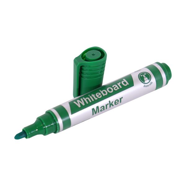 Whiteboard Marker (Bullet Tip - Carded - Green) Pack of 2