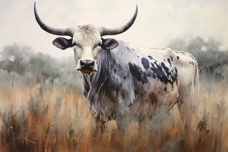 Canvas Wall Art Decor - Nguni Cow