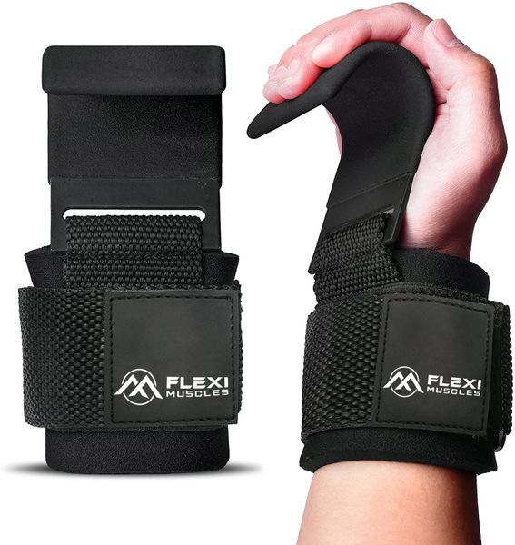 Flexi Muscles - Weight Lifting Hooks Grips (Set of 2)