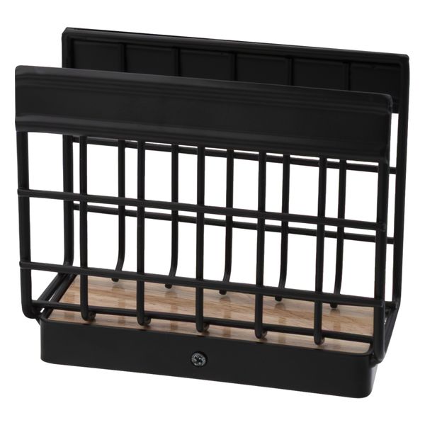 Regent Napkin Holder Black Wire &amp; Wood
