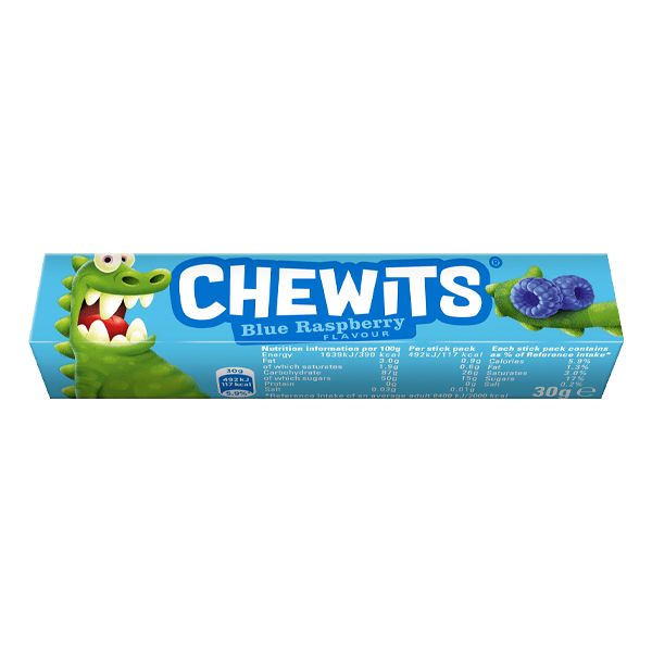 Chewits - Blue Raspberry Sticks - 30g x 1 Pack