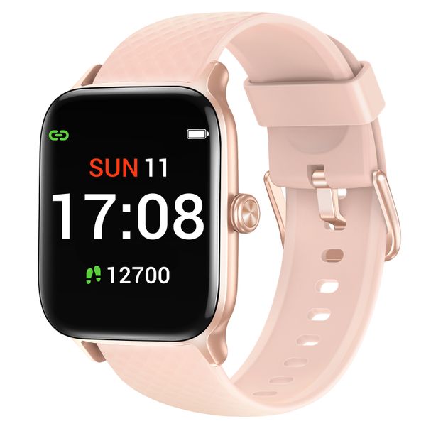 Letsfit - EW1 Smart Watch - Gold Pink Case with Pink Band