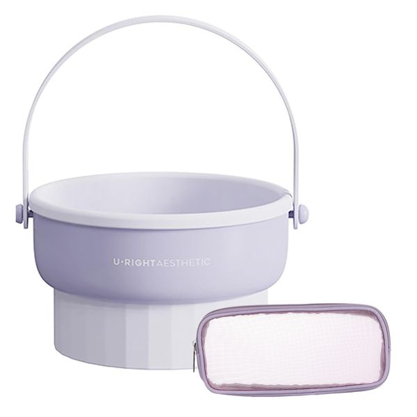 Foldable Silicone Makeup Brush Cleaner &amp; Portable Cosmetic Bag