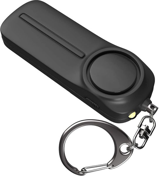 Self Defence Key Ring with LED Torch and 130db Siren - Black