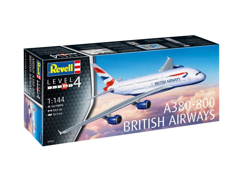 Revell 1/144 Airbus A380-800 "British Airways" Plane Plastic Model Kit