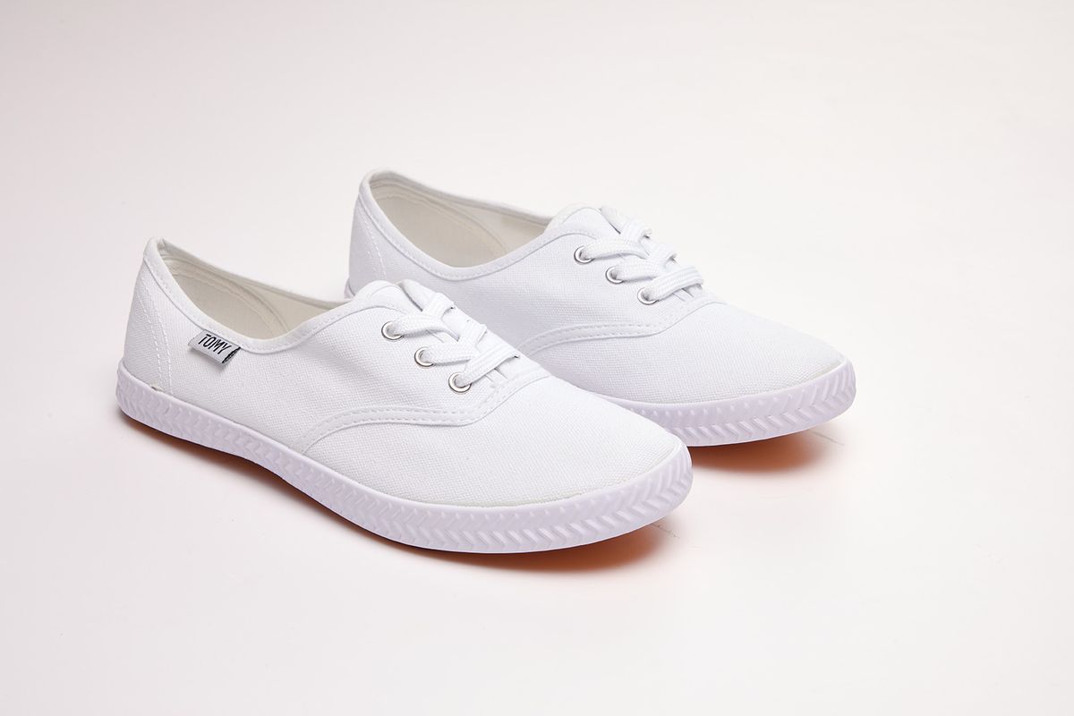 Tomy Original Ladies White Canvas Sneaker | Shop Today. Get it Tomorrow ...