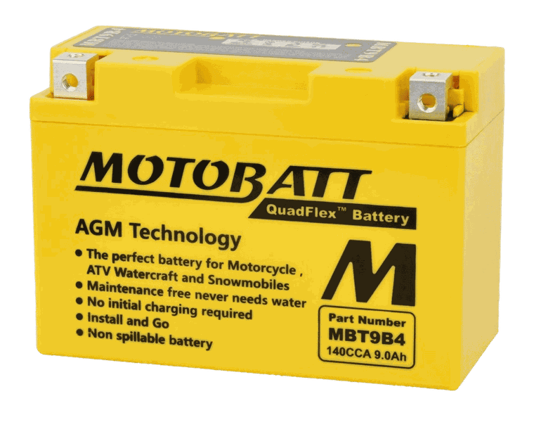MOTOBATT Motorcycle Battery MBT9B-4