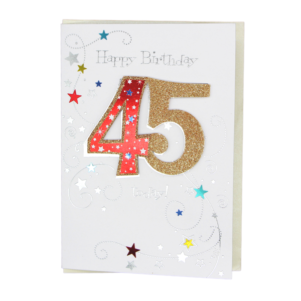 Happy 45th Birthday card