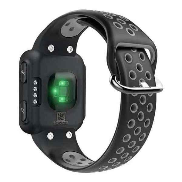 Nike Style Silicone Replacement Band for Garmin Forerunner 35 Black Purple