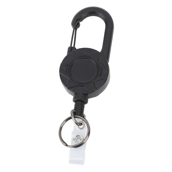 Magnetic Badge Holder Keychain Retractable Stainless Steel Wire