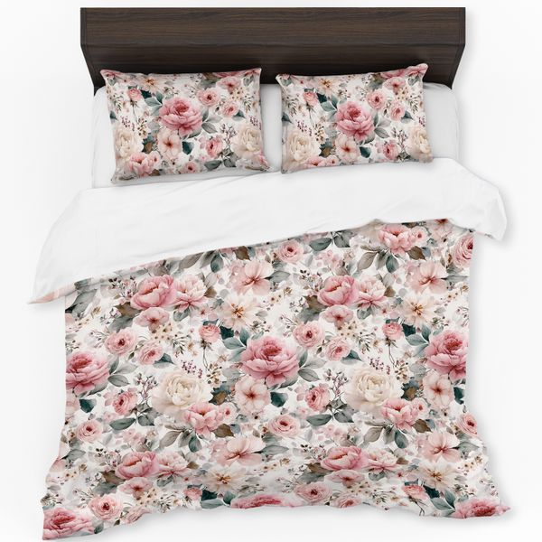 Pink Floral Duvet Cover Set image