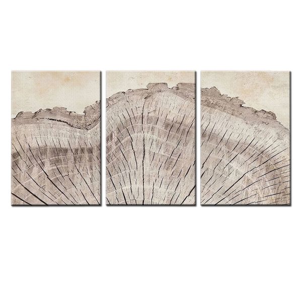 Canvas-Art-3 Pieces Retro Close Oak Wood Tree Abstract Wall Art