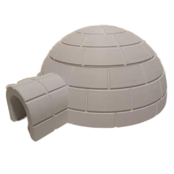 Pet Snow House Reptile Hideout Aquarium Ornament - 19.5cm x 8.5cm