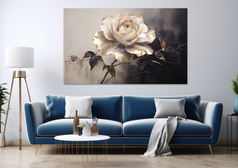 Canvas Wall Art - Elegant Rose Bloom Abstract - JT0311