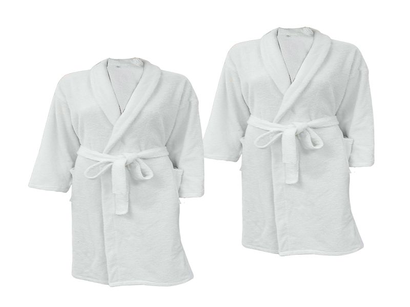 Bunty's Bathrobe - Terry - Shawl Collar - Plush 450 GSM - 02-Pack